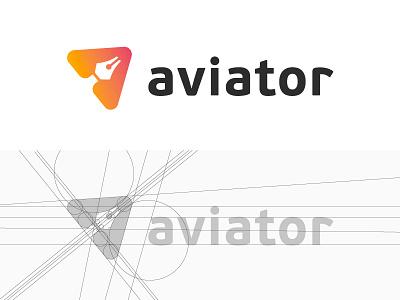 Copywriting agency "Aviator" | Logo aviator brand copywriting design gradient grid identity logo logotype vector