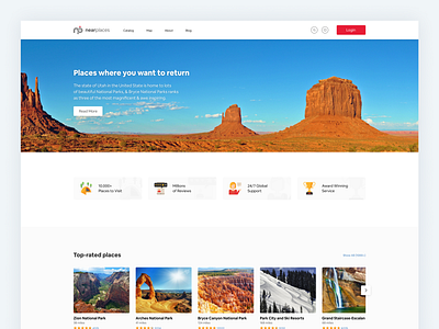 Near Places: Homepage (Web) traveling ui ui ux ui design userinterface ux web webdesign