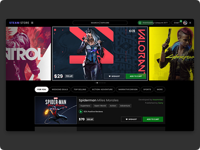 Steam UI Redesign - Store Home