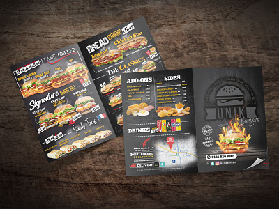 UNIK BURGER - MENU bmdesign bmdesign5 burger com design fast food flyers menu restaurant tacos