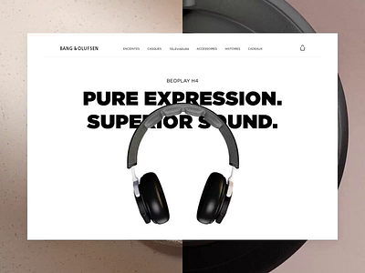Bang&Olufsen - Beoplay H4 Concept animation concept design interaction interface minimal product page ui ux website