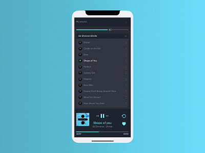 Music App app application music next player preview repeat setlist song sound volume