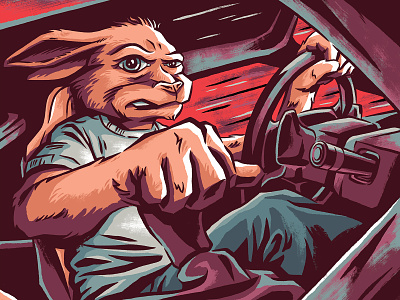 Fast and Furryous animals cars digital art illustration rabbit