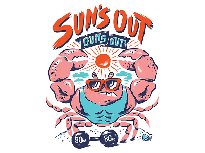 Suns Out Guns Out animals beach cute funny nature t shirt threadless workout