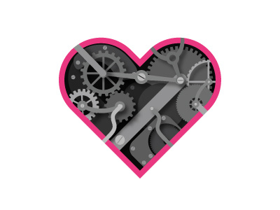 Mechanical Heart Vector graphic design vector graphics