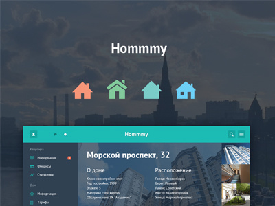 Hommmy design interface ui ux web