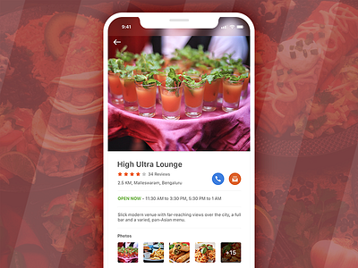 Food App - Restaurant Details bill eat ecommerce food india menu near by online payment recipe restaurant search