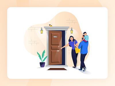 Rubique - Illustrations animation character design design family finance flat graphic design home home loan house illustration kid logo procreator sketch type typography ui ux web