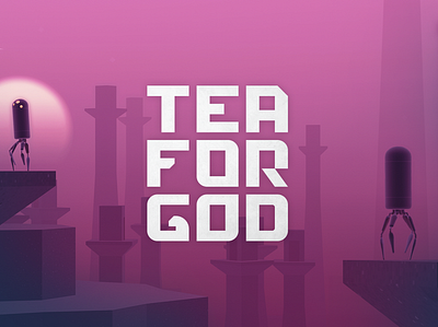 Tea For God Logo brutalism design logo logo design minimal