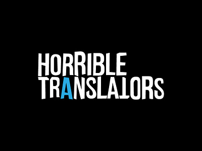 Horrible Translators branding logo logo design minimal typography