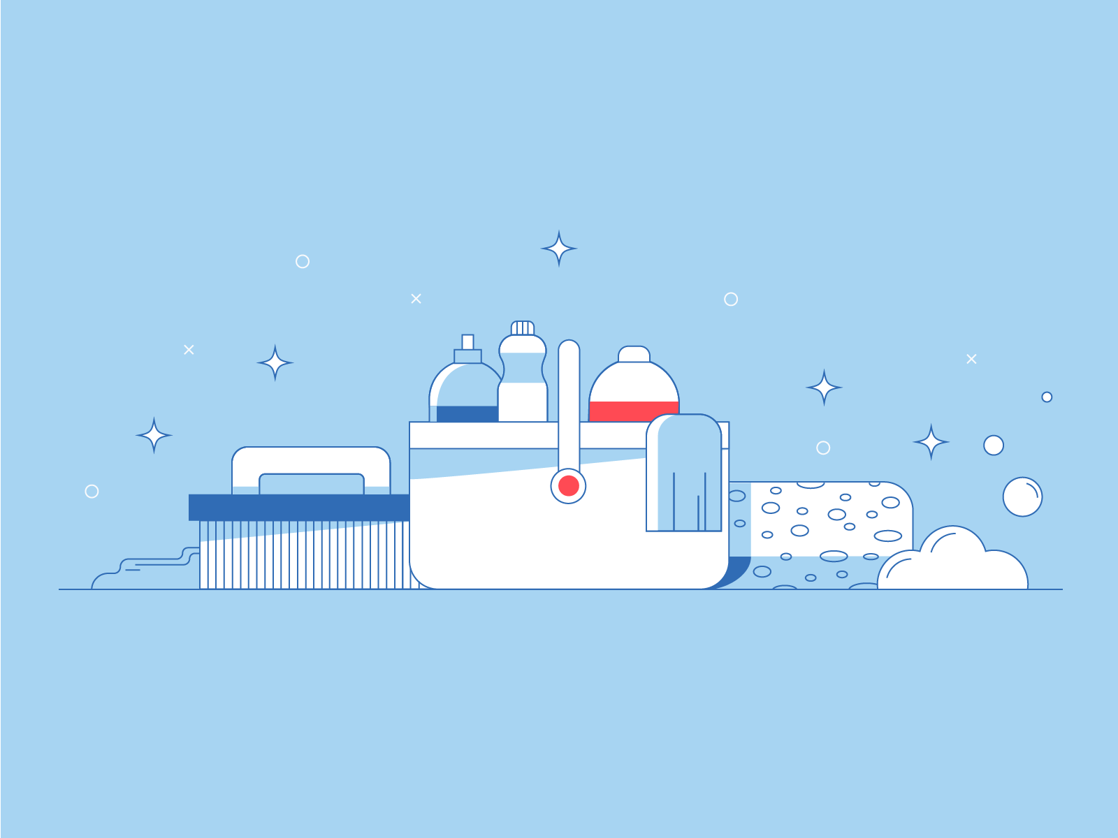 Cleaning Supplies Illustration by Giselle for Siege Media on Dribbble