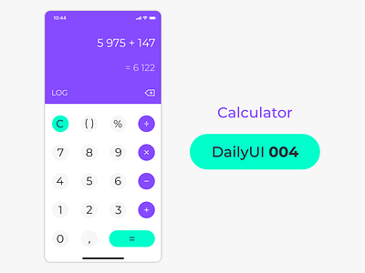 Calculator / DailyUI 004 calculator dailyui dailyui004 mobile ui