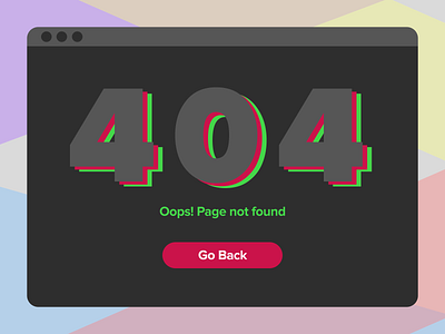 404 Page / DailyUI 008 404 404 page dailyui dailyui008 ui web