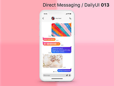 Direct Messaging / DailyUI 013 dailyui dailyui013 messager mobile ui