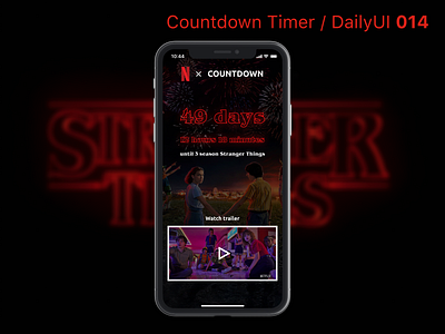 Countdown Timer / DailyUI 014 countdown timer dailyui dailyui014 mobile ui