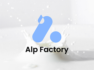 Logo for Alp Factory branding factory logo logotype milk