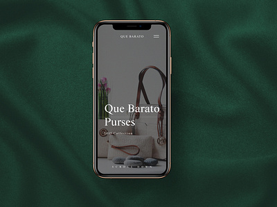 Que Barato – Website Concept apparel brand identity branding design fashion flat logo luxury luxury brand minimal purses typography ui ux web website