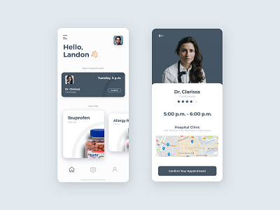 Healthcare App Concept app app design appointment appointments dashboard dashboard design dashboard ui doctor healthcare healthcare app pills profile typography ui design ux design