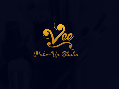 Vee Vakeup Studio Logo Design branding design gradient icon logo logodesign logos
