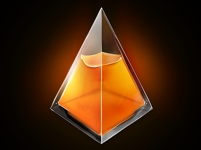 Pyramid of tea effect game glass pyramid sweet tea