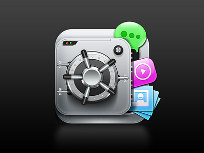 Media Secure icon app icon lock padlock safe secure security strongbox