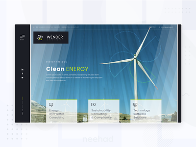 Energy Consulting - landing web concept 2021 adobe xd concept neehad ui webdesign