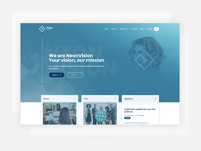 NeonVision - Corporate web concept concept neehad ui ui concept web webdesign