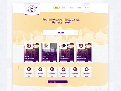 Klopaito.ba - Ramadan edition 2018 adobe xd datazup neehad ui web ui webdesign