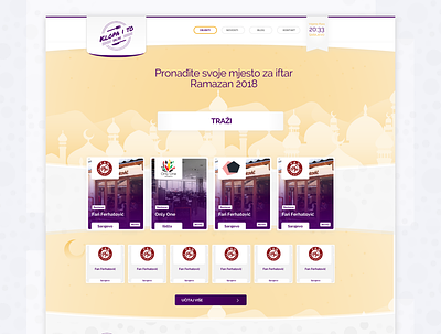 Klopaito.ba - Ramadan edition 2018 adobe xd datazup neehad ui web ui webdesign