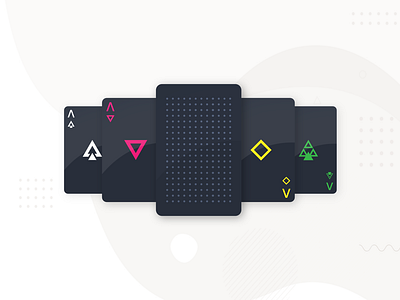 Playing Cards - dark geometric dark dribbbleweeklywarmup geometric neehad playing card