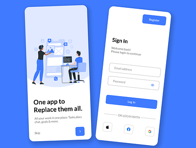 Registration and Sign in Screen app design mobile app mobile app ui design registration screen sign in sign up ui ui ux ui design user interface uxdesign