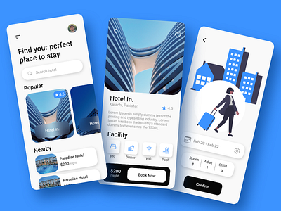 Hotel Booking App app design booking app hotel app hotel booking app mobile app design ui ui ux ui design user interface ux uxdesign