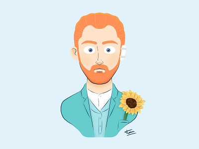 Vincent van Gogh character design illustration photoshop portrait