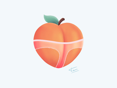 Peachy design fruit illustration peach photoshop