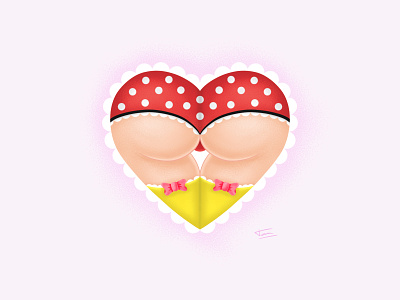 Minnie Hearty Butt butt design heart illustration minnie mouse photoshop