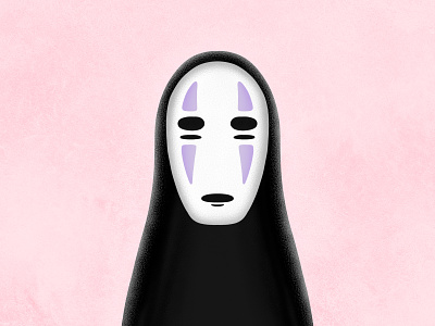 No-Face character design illustration kaonashi no face photoshop spirited away