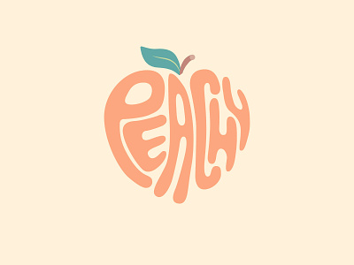 Peachy design flat fruit illustration illustrator peach