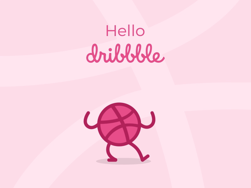 Hello Dribbble! animation debut first hello