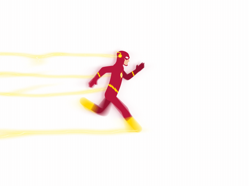 The Flash animation character dc comics design flash flat illustration illustrator motion rubberhose superheros vector