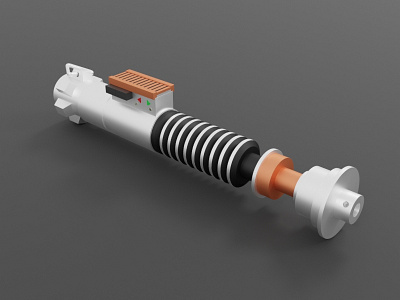 Luke Skywalker Lightsaber 3d blender blender3d design lightsaber luke skywalker model return of the jedi star wars