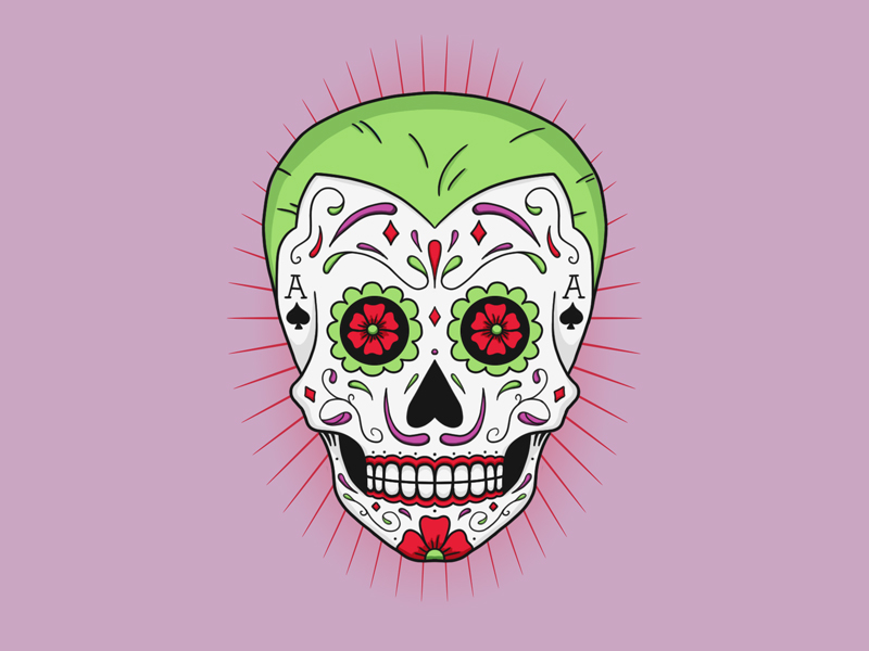 joker skull design