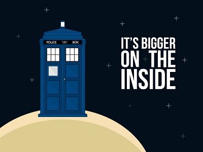 TARDIS design doctor who flat illustration tardis vector