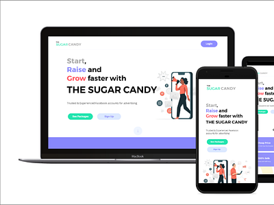 Mockup for Sugarcandy.com website adobe xd design minimal ui uidesign ux ux ui website