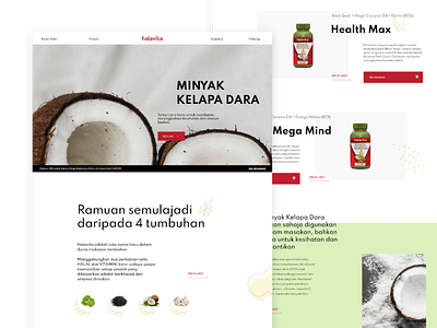 Halavita Online Store - Homepage Design