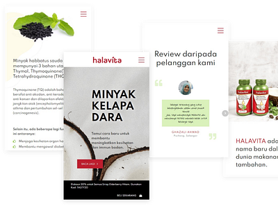 Halavita Online Store - Mobile Responsive Design