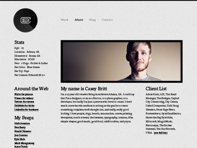 Portfolio Redesign About Page by Casey Britt on Dribbble