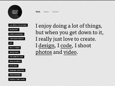 Portfolio Site Finished! design portfolio redesign type