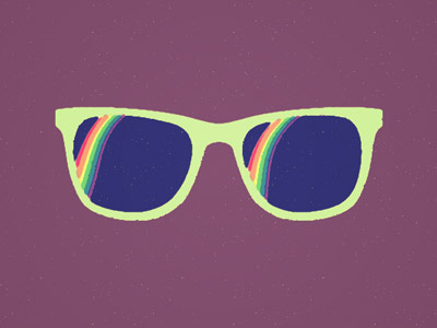 Rainbow Sunglasses design illustration rainbow retro sunglasses