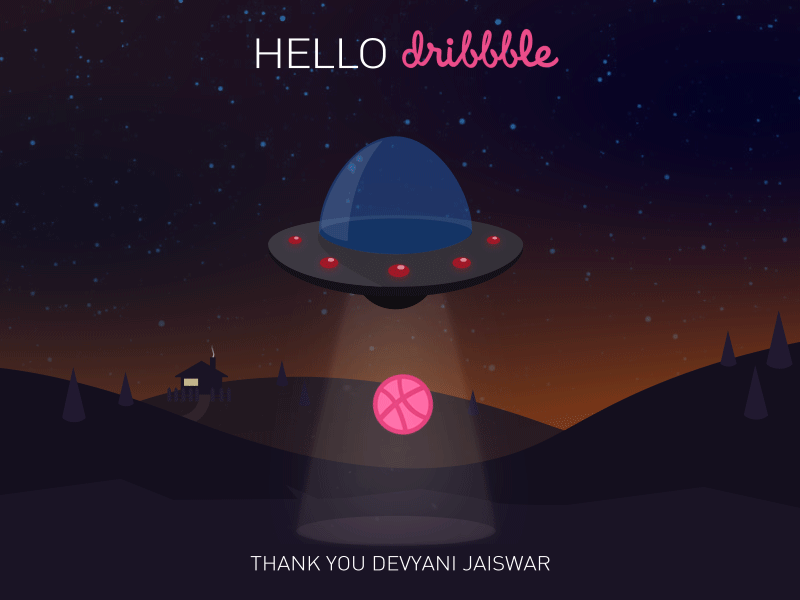 Invasion animation dribbble first shot gif illustration motion night space