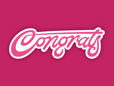 Congrats congrats congratulations hand lettering lettering script